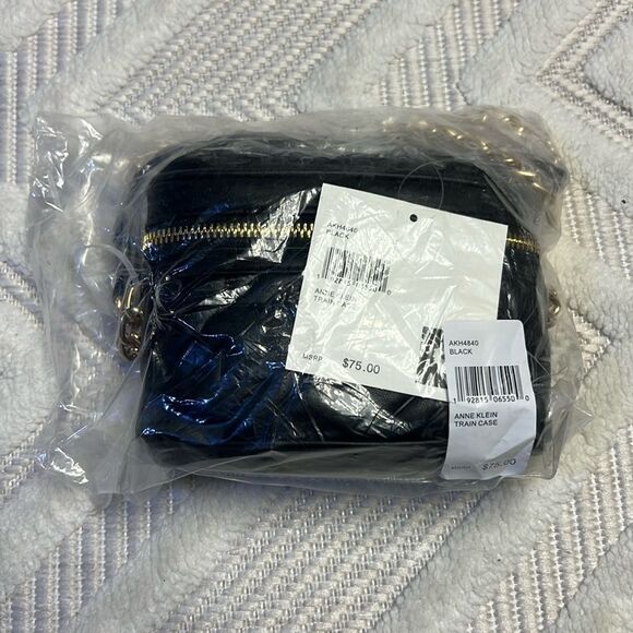 ANNE KLEIN - Black Mini Train Case - Picture 1 of 6